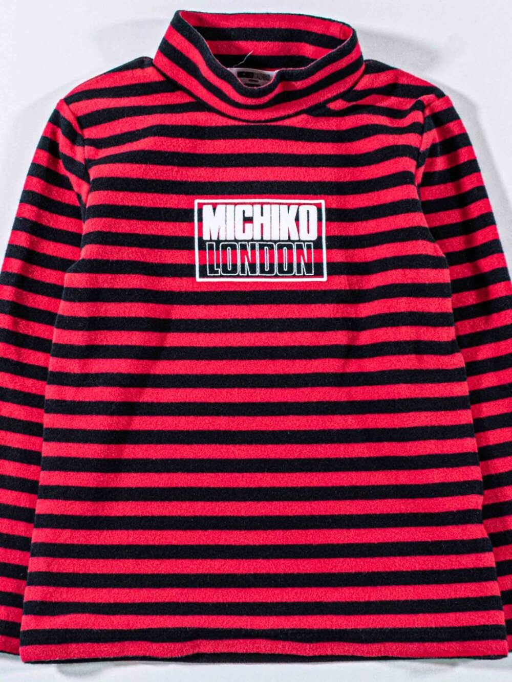 Vintage Michiko London Koshino Striped Top 130CM Japan Archival Long Sleeve VTG